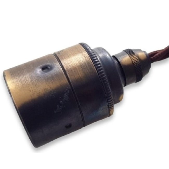 Retro Fassung für Leuchtmittel Messing massiv